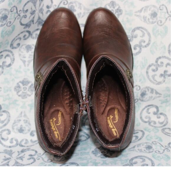 Easy Street‎ Arlene Wave Comfort Ankle Boots Brown Women's 8M - Picture 7 of 8
